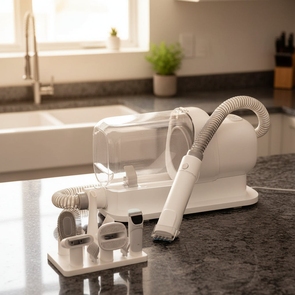 Aspirateur de toilettage pour chien et accessoires